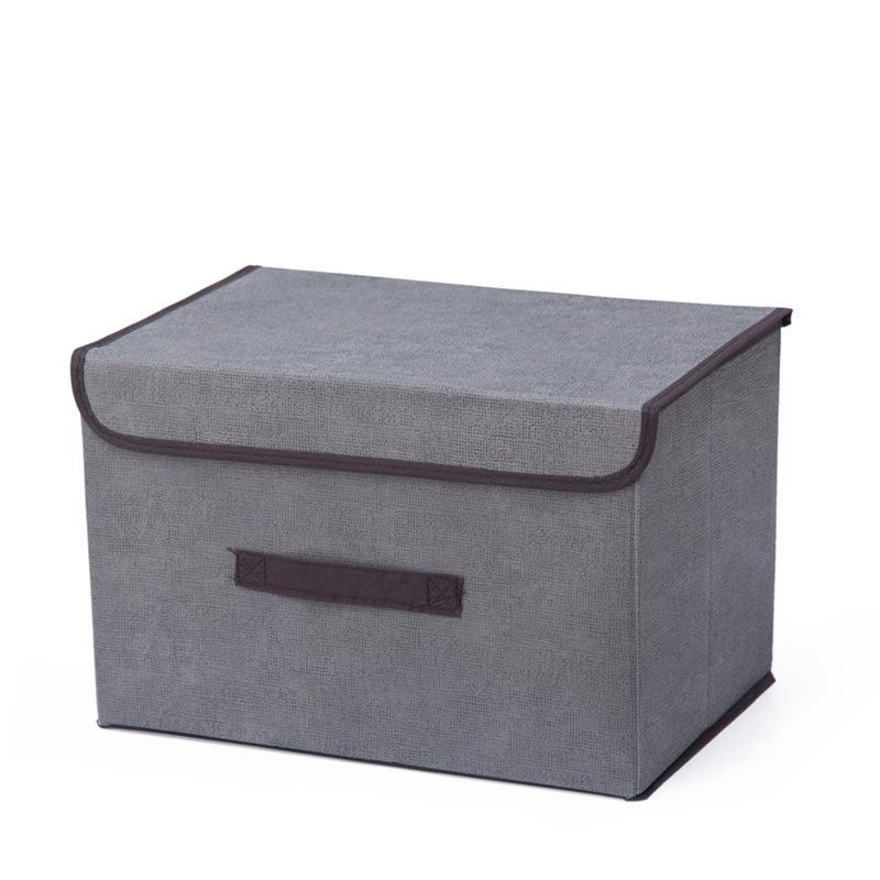 1 pz Scatola portaoggetti multiuso con coperchio per armadio, vestiti, libri, cosmetici, giocattoli Scatola portaoggetti antipolvere in tessuto non tessuto