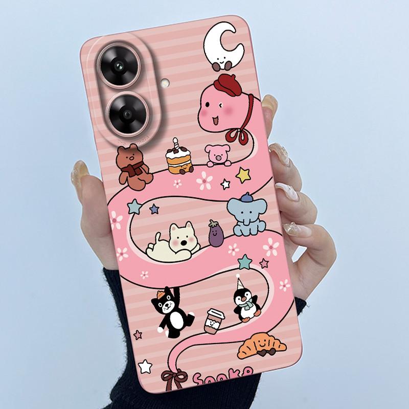 Phone Case for Realme Note 60 60X Narzo N61 Back Cover Matte Shell New Design Soft Silicone Funda for Realme Note60 RMX3933 Case