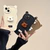 3D Cartoon Hello Bear Compatibel met iPhone 17 Pro Max Apple 15 Telefoonhoesje 14 Nieuw Model 16 Zacht Hoesje