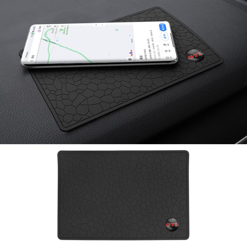 Valve Stems Caps Car Anti-Slip Mat Dashboard Silicone Sticky Storage Pad Auto Interiors For Volkswagen VW RLine R GTI Golf Amaro
