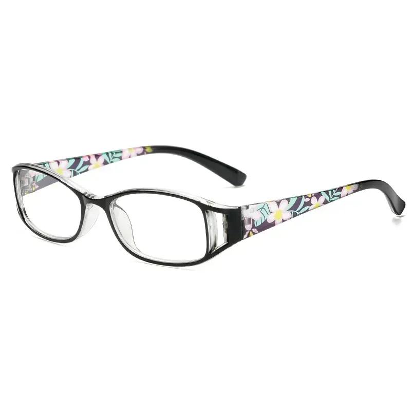 Elegante Lesebrille mit Druck Unisex Ultraleicht HD Klare Gläser Weitsichtigkeitsbrille Fasion Damen Blumen Bequeme Brille