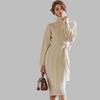 Winter Knit Dresses  European Turtleneck Casual Slim Sweater Dress Women's Clothing Pullovers