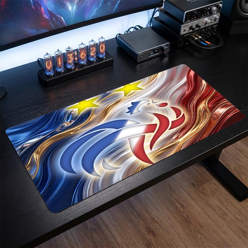 France Football Crest Mouse Pad, Extended Non Slip Rubber Desk Mat for Gaming Office Laptop Fan Gift