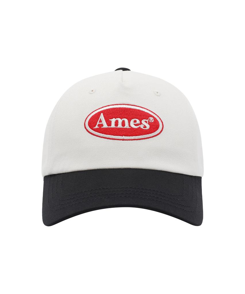 AMES-WORLDWIDE Symbol Logo Twotone Ball Cap Cream