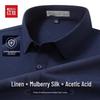 Hodo Men's 7A Antibacterial Cooling Silk Linen Polo Shirt