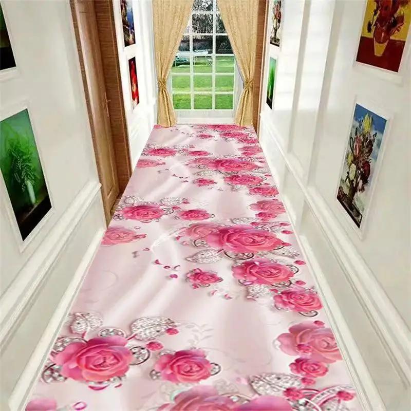 Bohemian Long Corridor Carpet Luxury European Decoration Hallway Rug Non-slip Easy Cleaning Floor Mat Stairway Runners Carpets