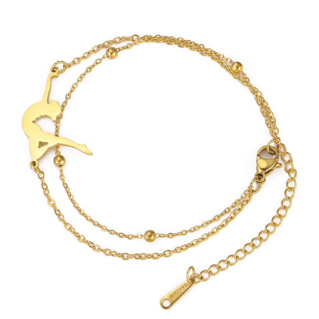 High-End Double Opening Dance Gymnastics Sports Titanium Steel Bracelet Fashion Accessory