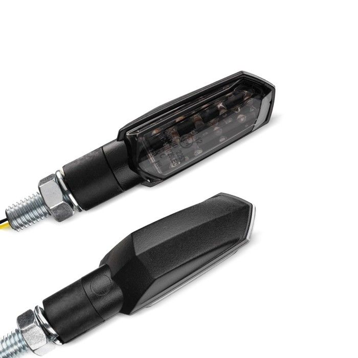 LED Motorcycle Turn Signals Lumitecs TX10 2 Pieces Black Tinted