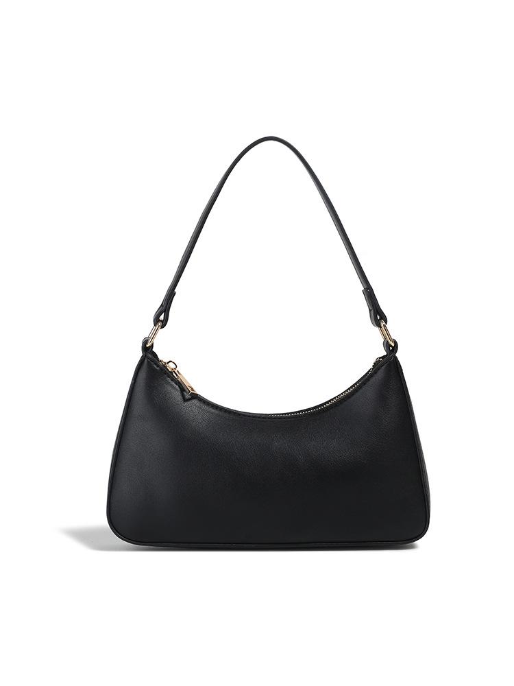 Niche 2025 Retro Women's Versatile Solid Color Underarm Chain Bag