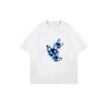 Oversized T Shirt Dress Black Blue Butterfly Print Casual Wear For Women Summer Outfit Fashion Statement Piece