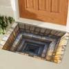 2D Planar Illusion Door Mat Non-slip Welcome Door Mat Indoor Use, Durable Machine Washable Crystal Velvet Carpet
