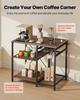 VEVOR Kitchen Bakers Rack, 900 Mm Width Bakers Rack, Kitchen Stand with X-Shaped Support Bar, 5 S-Shaped Hooks, Multi-Layer Storage Shelf