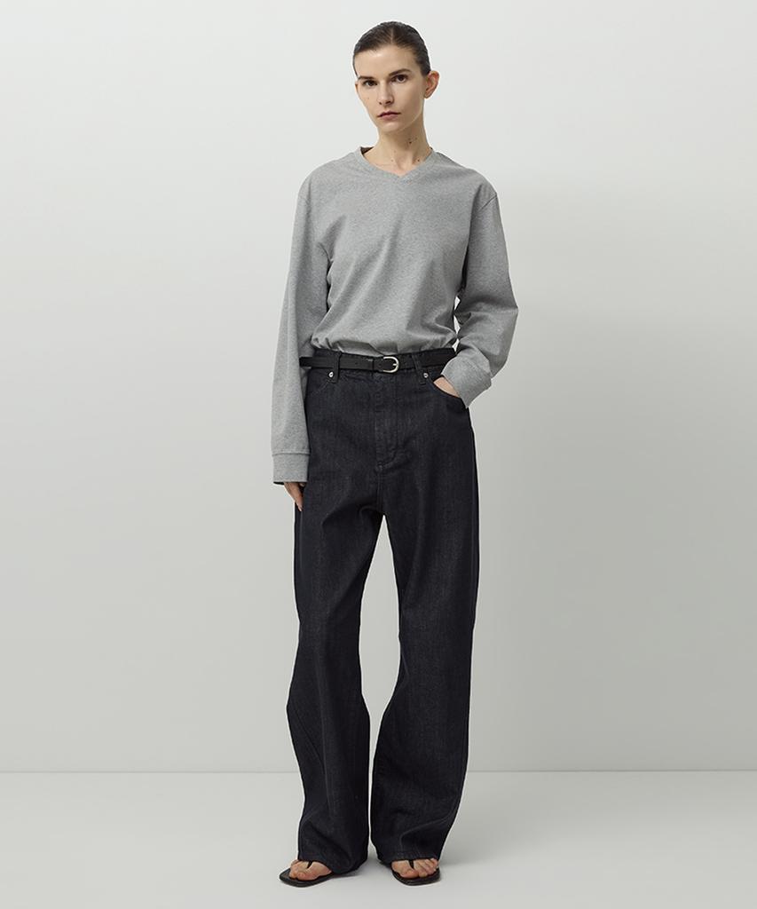 Leopeusaideuhwaiteulabel V-Rib Long Sleeve M.Grey