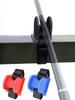 Set of 3 Fishing Rod Holders, Rod Rests, Rod Stands, Hook-and-Loop Fasteners, for Embankments, Parapets, Handrails, and Fences (Flat - Mixed)