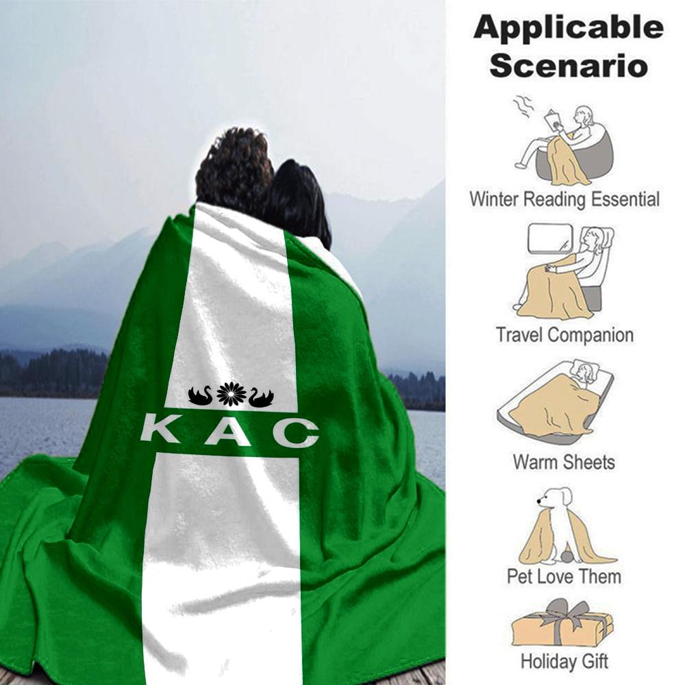 KAC Kenitra Athletic Club Print Flannel Blanket High Quality Warm Comfortable Cover for All Seasons Perfect for Gifts Home Decor