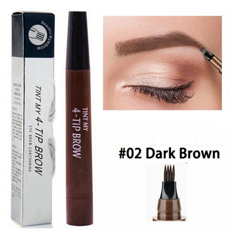 5 Colors 4 Heads Liquid Eyebrow Pencil Waterproof Eyebrow Pen Makeup Natural Long Lasting Eyeliner Brow Pencil Beauty Tool