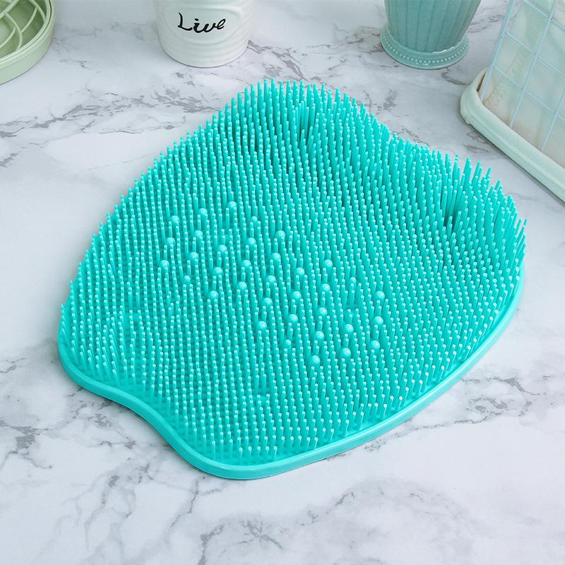 Exfoliating Shower Massage Scraper Bathroom Non-slip Bath Mat Back Massage Brush Sucker Bath Massage Foot Exfoliating Brush Pad