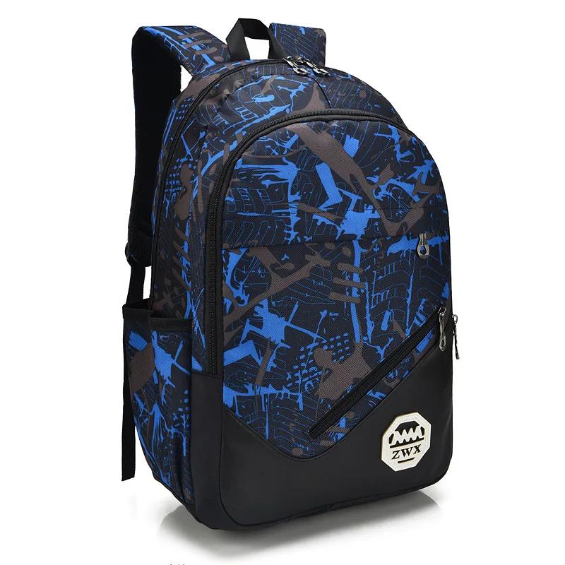 3Pcs/Set Camouflage School Backpack Set for Men Boys Student Travel Bag with Shoulder Bag and Case