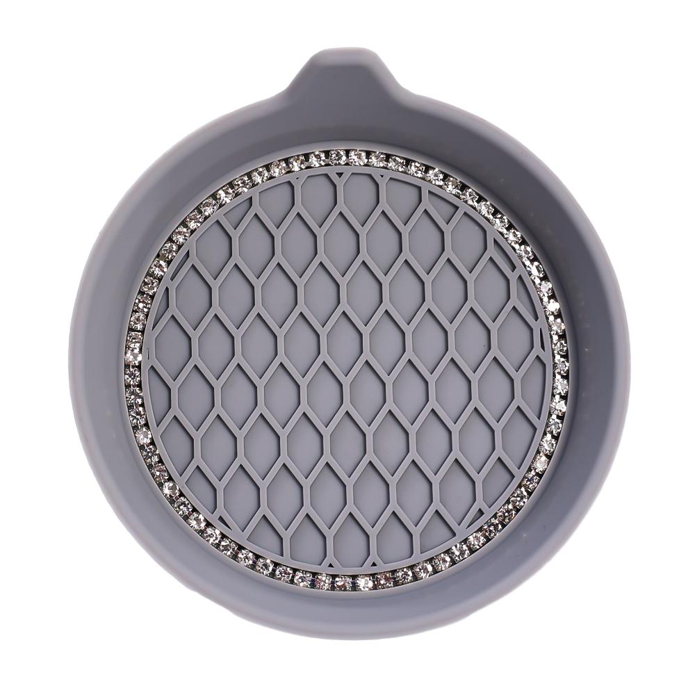 New Car Interior Non-slip Water Cup Pad Diamond Rhinestone Bling Decoration Cup Bottle Anti-skid Rubber Cushion Mat Accessories
