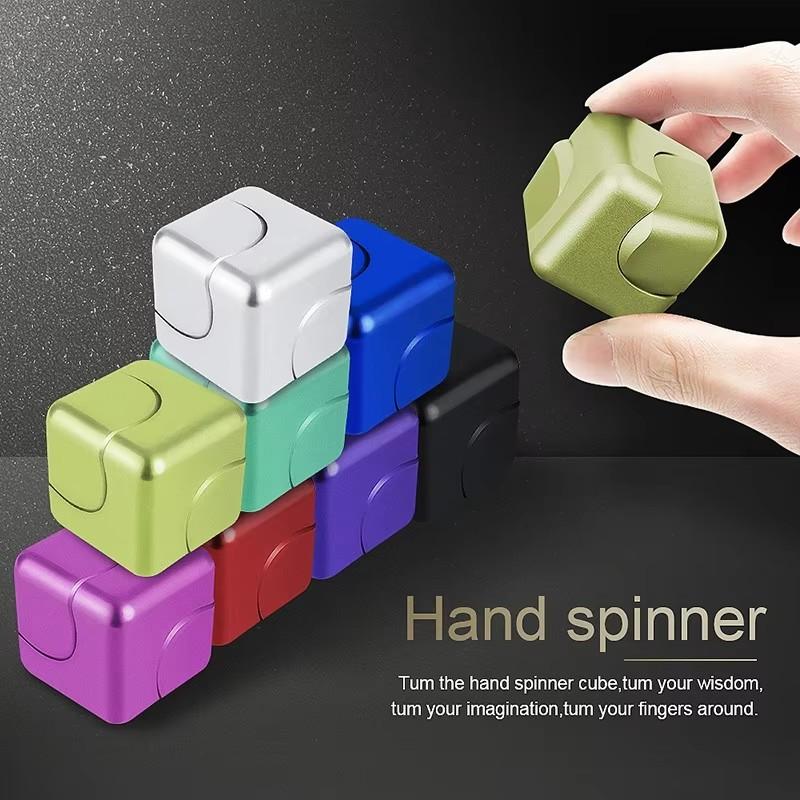 Square Relaxation Spinning Top Dice Cube Counter-Stress Fingertip Toys Hand Figets Spinner Early Learning Vent Toys Flipo Flip