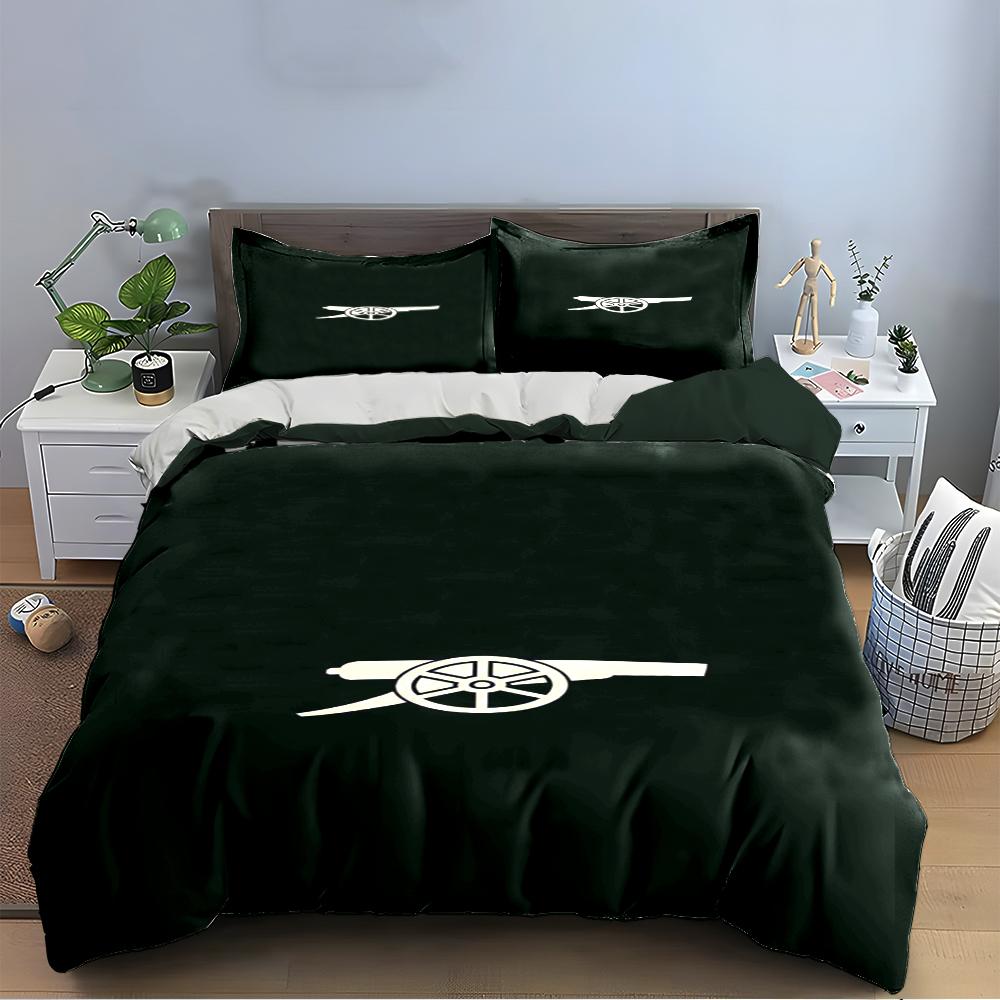 Black Bedding Set W/ Cannon Bedding Set (1 Duvet Cover, 2 Pillowcases, Duvet Not Included)