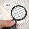 10X Professional Folding Magnifying Glass & Portable Microscope, Compact Inspection Tool with Durable Swivel Case
