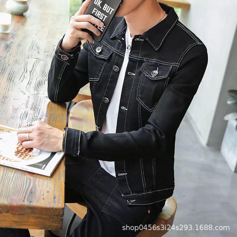 Youth Korean-Style Denim Jacket for Junior High and High School Students - Men's Trendy Spring & Autumn Coat