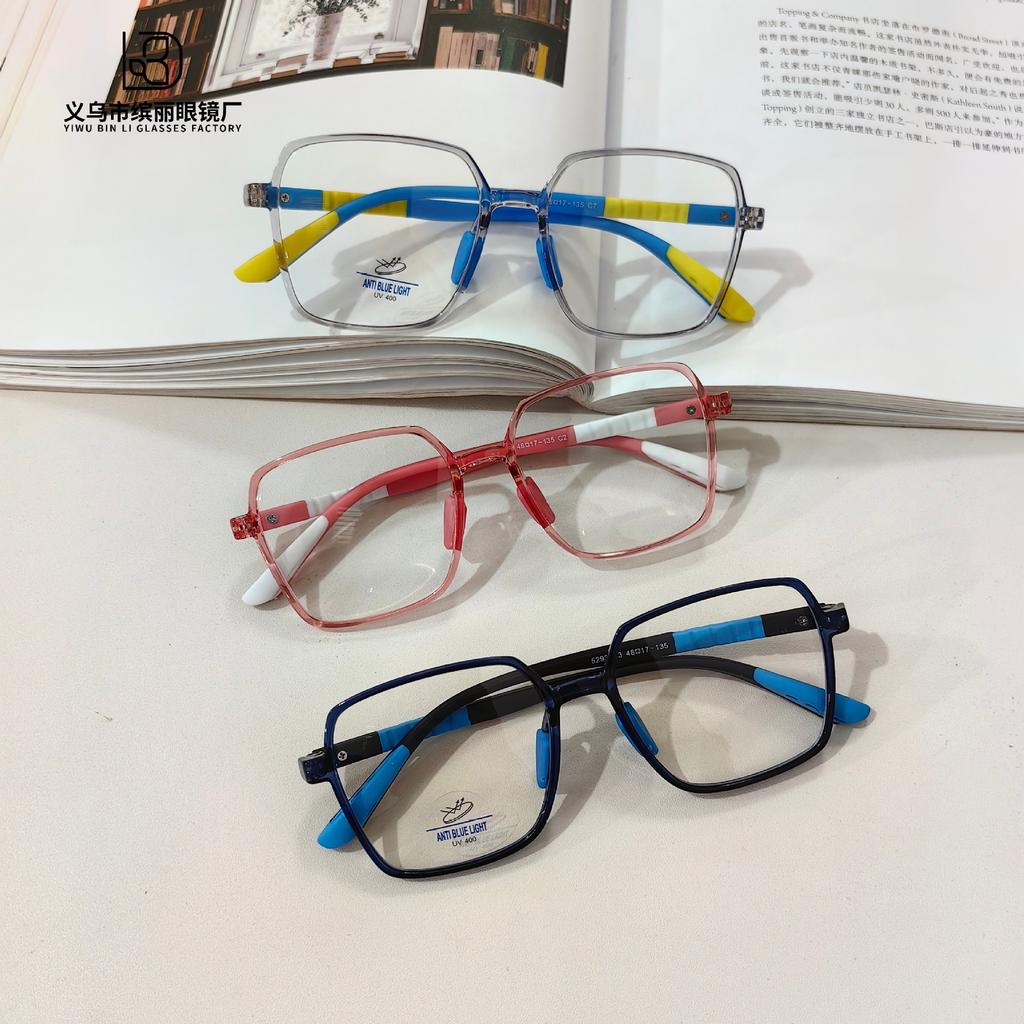 Fashion Anti-Blue Children'S Optical Glasses Tr90 Students Can Be Equipped With Myopia Glasses Blue Computer Glasses Tide