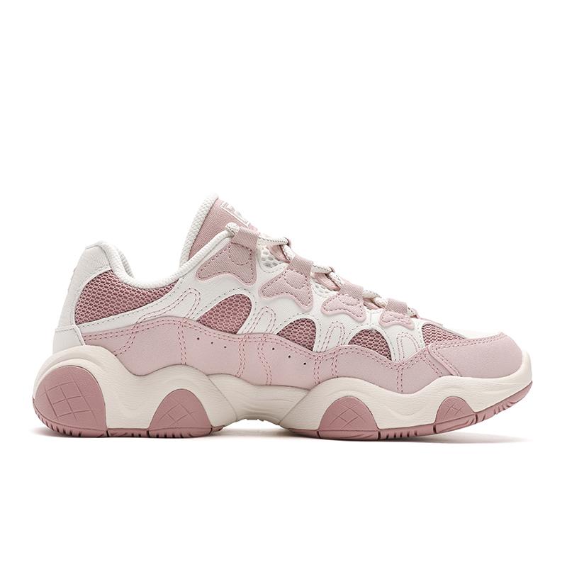 FILA Cushioning Abrasion Resistant Breathable Lightweight Low top Casual Shoes Women's White Pink F12W532150FGR