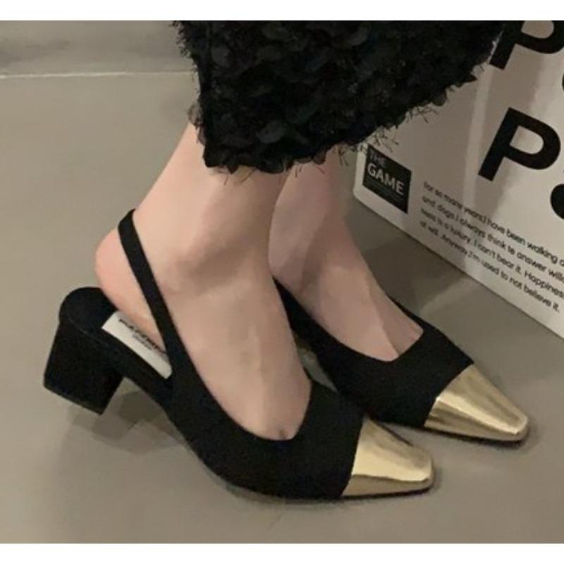 New Style Women's Shoes Women's Dress Shoes Mid Heel Wedding Sandals All Matching Pointed Princess Shoes Zapatos Mujer