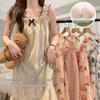 Summer Ladies Nightgown Halter Nightgown Women Summer Vest Nightgown with Bra Pads Worn Outside Home Wear