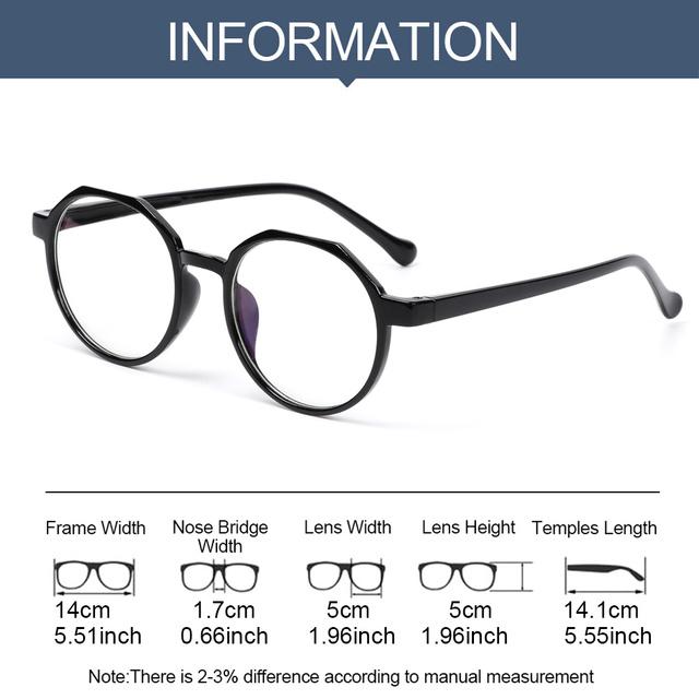 Mode Vintage Anti-Blaulicht Brille Klare Linse Retro Metallrahmen Brillen Brillen Übergroße Runde Kreis Brillen