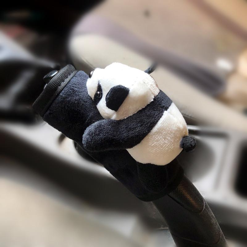 Various Plush Panda Interior Accessories Protective Cover Gear Shift Collars Steering Covers Neck Pillow Seat Belt Accessories