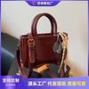 Retro Portable Red Bag Women's New Fashionable and Simple Small Square Bag Versatile Shoulder Messenger Bag