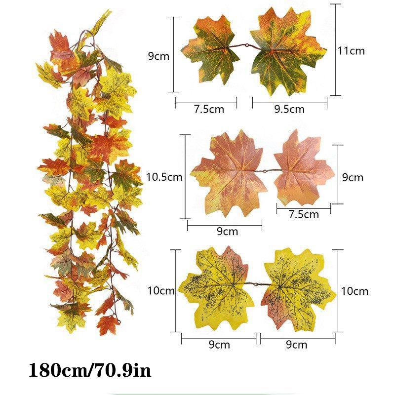 Realistische Herfst Esdoornblad Slinger Voor Thanksgiving En Halloween Decoraties