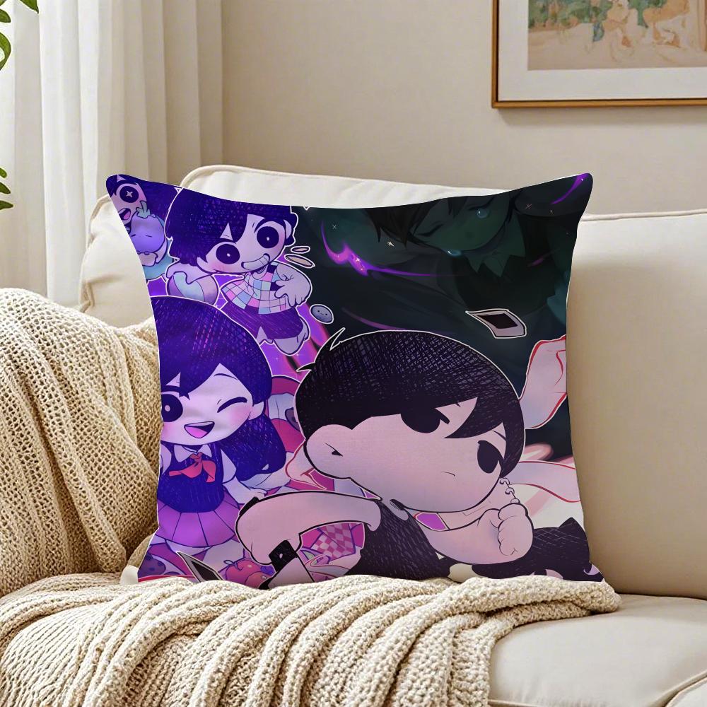 O-Omori Pillow Game Character Cushion Cushion Cover Pillowcase Anti-Dustmite Living Room Sofa Decor Cushion Room