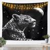 Zebra Wandkleed Groot Zwart Wit Glitters Wandtapijt voor Kinderen Dierenprint Wandkunst Vrouwen Mannen Tieners Geometrische Strepen