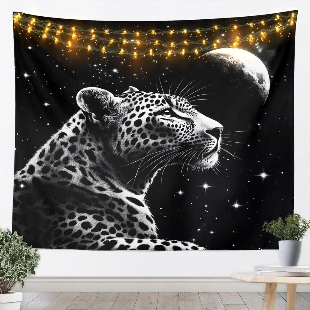 Zebra Wandkleed Groot Zwart Wit Glitters Wandtapijt voor Kinderen Dierenprint Wandkunst Vrouwen Mannen Tieners Geometrische Strepen