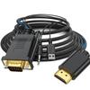 Cablu adaptor compatibil Vga la Hdmi cu convertor audio 1080p Conector de linie pentru computer laptop
