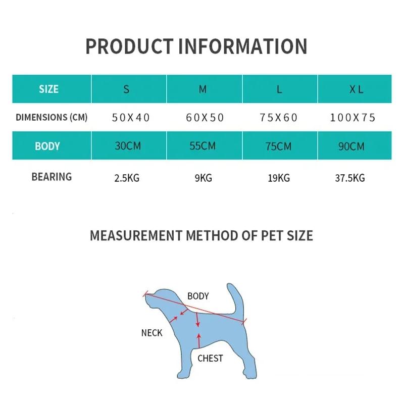 Washable Winter Pet Bed Warm Dogs Kennel Removable Bite Resistant Puppy Sofa Cushion Plush Cat Mat for Large Pet Sleeping Bag