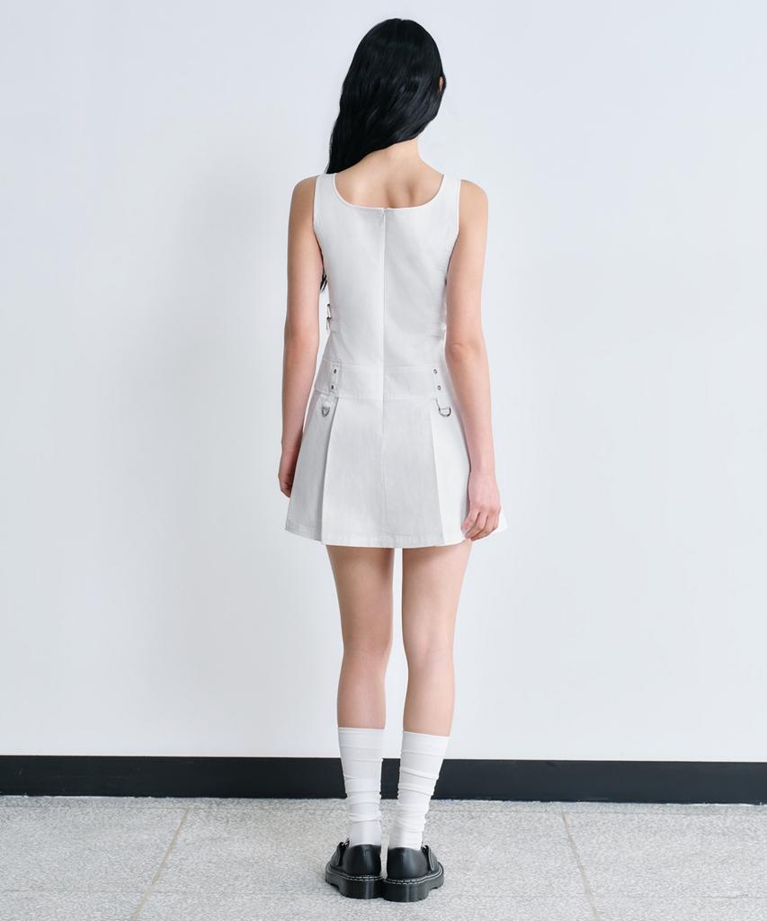 Musinsa Standard Woman [Unbound Girl] Women'S Pleated Mini Dress [White]