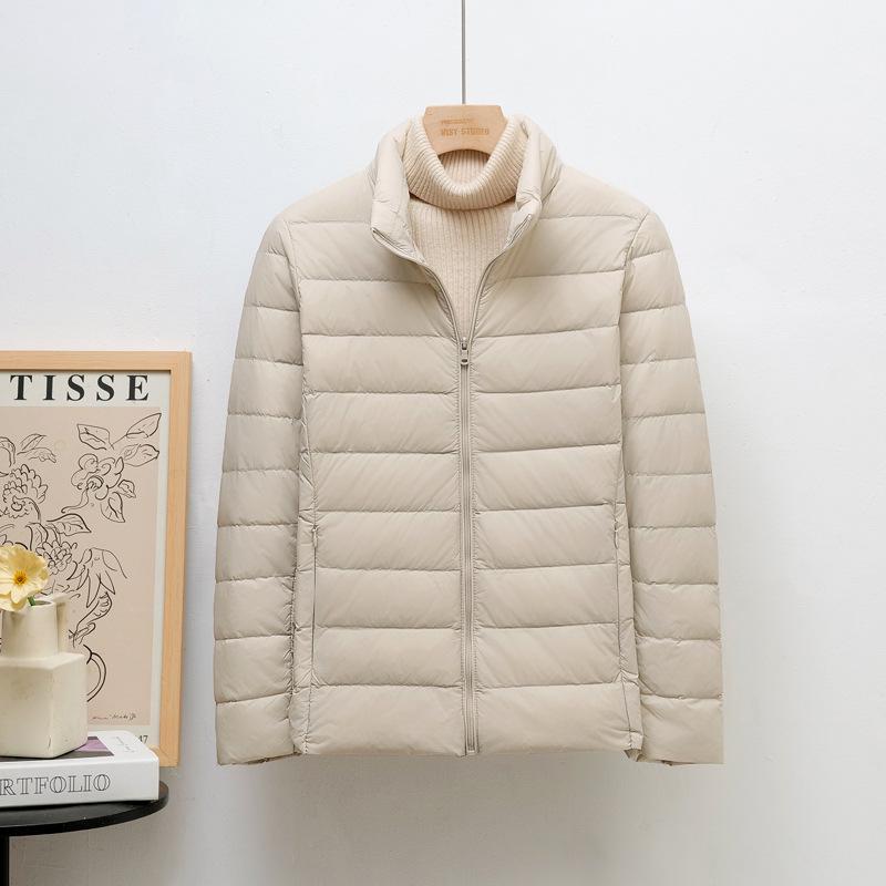 Veste Courte Légère pour Femme Style Coréen Col Montant, Grande Taille, Duvet de Canard Blanc, Tendance K-8711