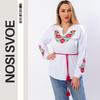 Traditional Ukrainian Embroidered Blouse with Long Sleeves – Modern Fit, Any Season, 8030-038-22 HC