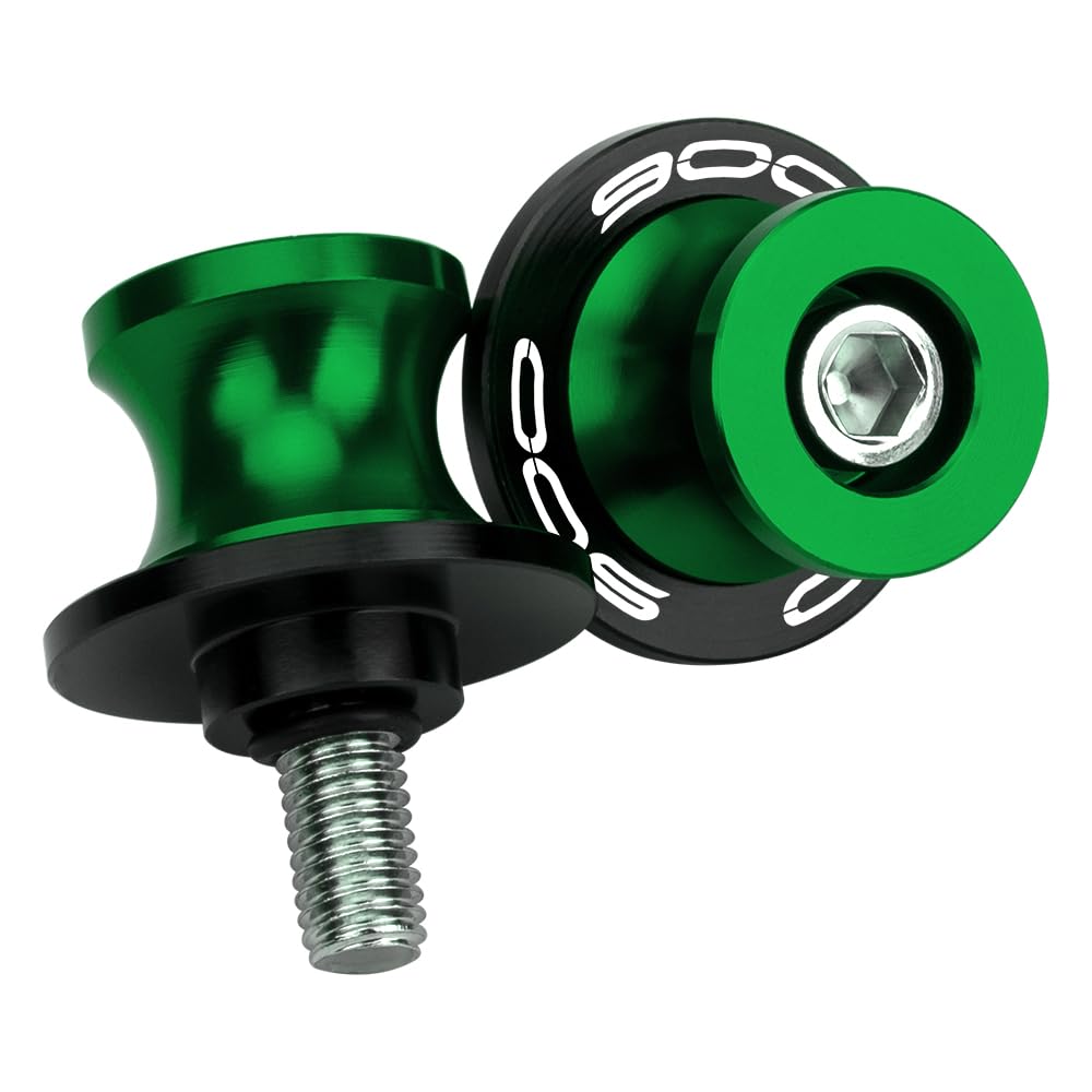 MotHeartCNC M8 Stand Hook for 900 2017-2024 Paddock Stand Hook Swing Arm Hook Spool Bobbin M8 900 Parts (Green)