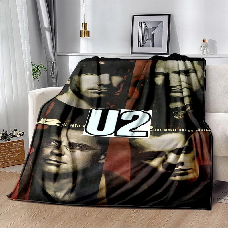 U2 Rock Bang Bono 3D Printing Blanket,Soft Throw Blanket for Home Bedroom Bed Sofa Picnic Travel Office Rest Cover Blanket Kids