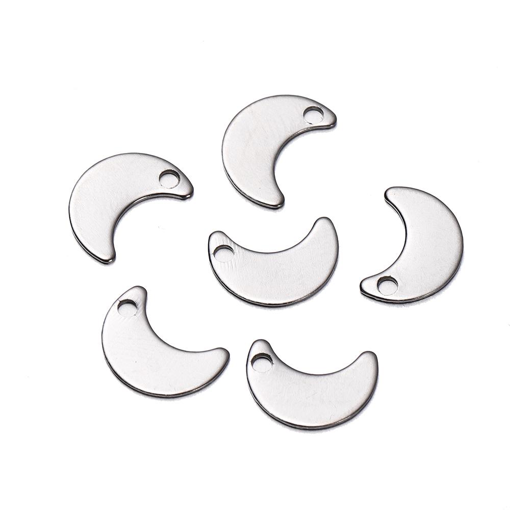 30Pcs Mirror Polished Stainless Steel Charms Geometry Cross Shape Blank Pendants for DIY Bracelet Jewelry Making Accessories