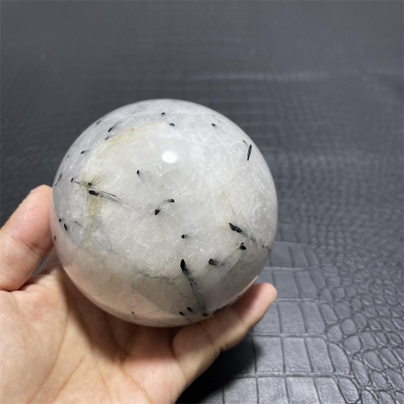 9,3 cm Natürlicher Schwarzer Turmal Kugel Quarz Kristall Energie Edelstein Kugel Heim Büro Dekoration Geschenk Mineral Entmagnetisierungs Schmuckstücke