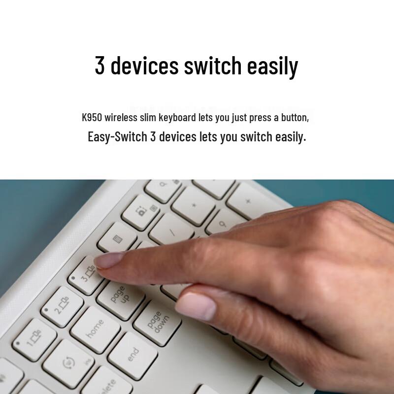 Logitech K950 Premium Ultra-Thin Wireless Bluetooth Keyboard