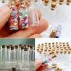 5/10 Pcs 1mL Mini Small Tiny Clear Cork Stopper Glass Bottles The Glass Jar Is Transparent and Simple