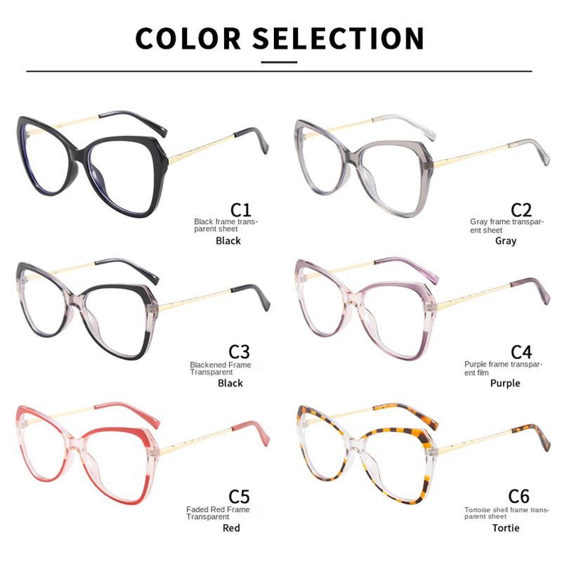 1PCS Cat Eye Myopia Glasses Women Transparent Vintage Clear Eyeglass Optical Frame Designer Brand Graduation Glasses